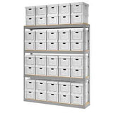 Global Industrial™ Record Storage Open With Boxes 72W X 15D X 84H - Gray