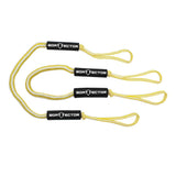 Extreme Max 3006.2726 BoatTector Bungee Dock Line Value 2Pack 4, Yellow/White