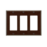 WALL PLATE DECRA 3GN BRN (Pack of 1)