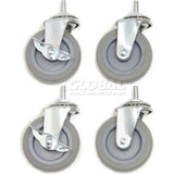 Global Industrial™ 3 Swivel Caster Set W/ Locks For Shop Desk