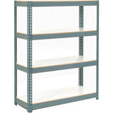 Global Industrial 4 Shelf Standard Duty Boltless Shelving Starter 48Wx12Dx60H Laminate Deck Usa