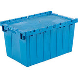 Global Industrial™ Plastic Attached Lid Shipping & Storage Container 25-1/4X16-1/4X13-3/4 Blue