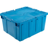 Global Industrial™ Plastic Attached Lid Shipping & Storage Container 23-3/4X19-1/4X12-1/2 Blue