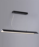 Glider 46"L 1-Light LED Island Light Light Fixture Black and Polished Chrome Finish by ET2