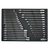 Wiha Ratcheting Wrench Tray Set - SAE and Metric (31-Piece)