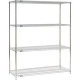 Nexel® 4 Shelf Stainless Steel Wire Shelving Unit Starter 72W X 24D X 86H