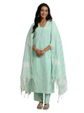 Libas Women'S Cotton Blend Kurta Set (400175O_Green_3Xl)