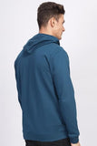 Adro Men'S Cotton Neck Hooded Sweatshirt (Zhh-24-Pln-Sb_Teal,TealApparel,L