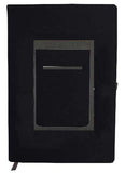 Accuprints Black Hard Bound A5 Or 5.8 * 8.3 Inches Notebook Diary With Magnate Lock Pu Leather Pages 200 For Office 2021 Undated
