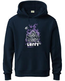 Adro Men'S Cotton Blend Neck Hooded Sweatshirt (H24-Luffy-Nb_Navy Blue