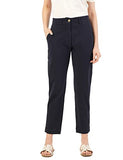Fyltr Womens Regular Stretch Cotton Comfortable Soft Khaki Trousers,Heavy Navy,Heavy Navy,36