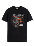 Adro Men'S Graphic Printed 100% Cotton T-Shirt - Regular Fit, Printed T-Shirts For Men (Rn24-Bcl-Bl_Black_M)