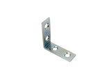 QCAA Angle Bracket Corner Brace Durable Thicker Steel Construction, Zinc Plated, 1-1/2x1-1/2 x1/2 x1.8 mm, Made in Taiwan, 24 Pa