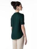 FYLTR Women's Regular Fit Blouse (FYLAW23WB-002_Emerald Green,Emerald Green