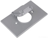 Red Dot CCS Device Outlet Box Cover, Single Lid, 1 Gang, 49/16Inch Width by 213/16Inch Height, Silver