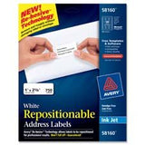 Avery 58164 Inkjet Labels, Shipping, Repositionable,31/3Inch x4Inch,150/BX,WE