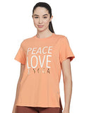 Enamor Women Relaxed Fit T-Shirt (Salmon (Orange)_Xl)