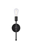 Living District Indoor Modern Home Decorative Bright Ceiling Keely 1 Light Black Wall Sconce