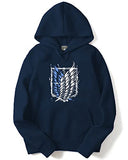 ADRO Men's Cotton Neck Hooded Sweatshirt (H22-1-WINN-NB_Navy_2XL)