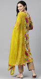 Anni Designer Women'S Cotton Blend Straight Printed Kurta With Pant & Dupatta (Ganita Mustard_5Xl_Mustard_Xxxxx-Large),Mustard,5XL,Rayon Blend,Regular,