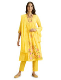 Kaari Cotton Womens Kurta Set (Kaaaw24Wskd-78848_Surajmukhi Yellow,Surajmukhi Yellow,Surajmukhi Yellow,M