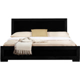 Trent Wooden Platform Bed In Black, Full With 1 Nightstand