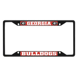 Georgia Bulldogs Metal License Plate Frame Black Finish