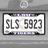 Lsu Tigers Metal License Plate Frame Black Finish