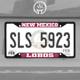 New Mexico Lobos Metal License Plate Frame Black Finish