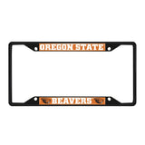 Oregon State Beavers Metal License Plate Frame Black Finish