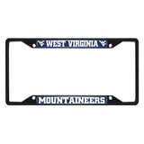 West Virginia Mountaineers Metal License Plate Frame Black Finish