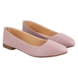 Shoetopia Women'S Mauvetextured Bellies Elegant Slip-On Flats With Wavy Design For Daily Office & Casual Eu38 Purple,Purple,5,B0DRJHDB5M