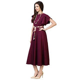 Oomph! Midi Dresses For Women, Beach, Purple - Md69