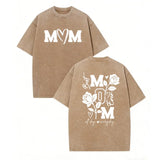 MOM All Day Every Day T-Shirt – Vintage Washed Motherhood Graphic Tee, Retro Lightweight Cotton Mom Life Top, Aesthetic Streetwear Gift for Her