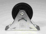 Shepherd Hardware 9483 3-Inch Soft Rubber Rigid Plate Caster, 175-Lb Load Capacity