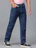 KOTTY Men's Solid Mid Rise Comfortable and Strechable Stylish Jeans(Blue 36),Cobalt Blue