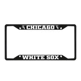 Chicago White Sox Metal License Plate Frame Black Finish