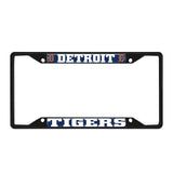 Detroit Tigers Metal License Plate Frame Black Finish