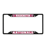 Washington Nationals Metal License Plate Frame Black Finish