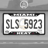 Miami Heat Metal License Plate Frame Black Finish