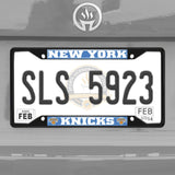 New York Knicks Metal License Plate Frame Black Finish