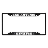 San Antonio Spurs Metal License Plate Frame Black Finish