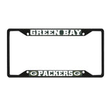 Green Bay Packers Metal License Plate Frame Black Finish