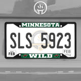 Minnesota Wild Metal License Plate Frame Black Finish