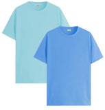 ADRO T Shirts Pack of 2 Mens Tshirts Cotton T Shirts for Men Tshirt T-Shirts Combo T Shirts Tshirts for Men Plain Solid Tshirts Mint Sky Blue Tshirt for Men RCM2-PLN-MI-SK-2XL,Mint,Sky Blue