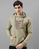 Adro Men'S Cotton Blend Neck Hooded Sweatshirt (H24-Bcl-Be_Beige