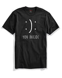 Adro You Decide Mens Printed T-Shirts (Rnr-M-Dec-Bl_Black_2Xl)