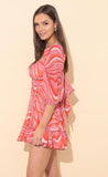 Leriya Fashion Women's Rayon Fit and Flare Mini Western Dress (LF-WD1175_Pink