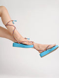 Shoetopia Women'S Flat Sandal,Blue,5,B0CMXQD3TP