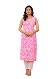 Tqc WomenS Floral Printed Cotton Blend ALine Straight Kurta | Stylish Ethnic Wear For Casual & Festive Occasions (In, Alpha, X